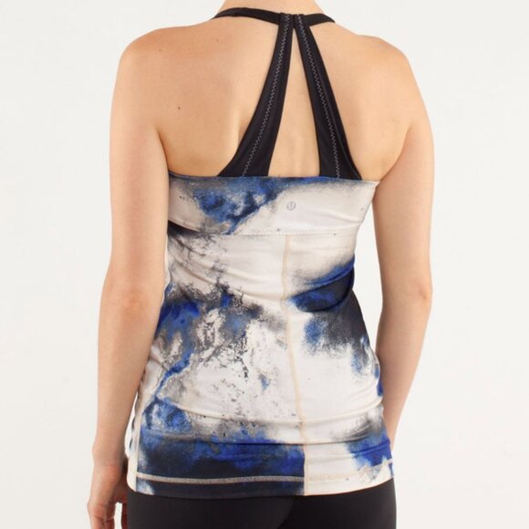 Lululemon Scoop Me Up Tank Milky Way Multi Print / Black SZ 12 - Picture 6 of 7